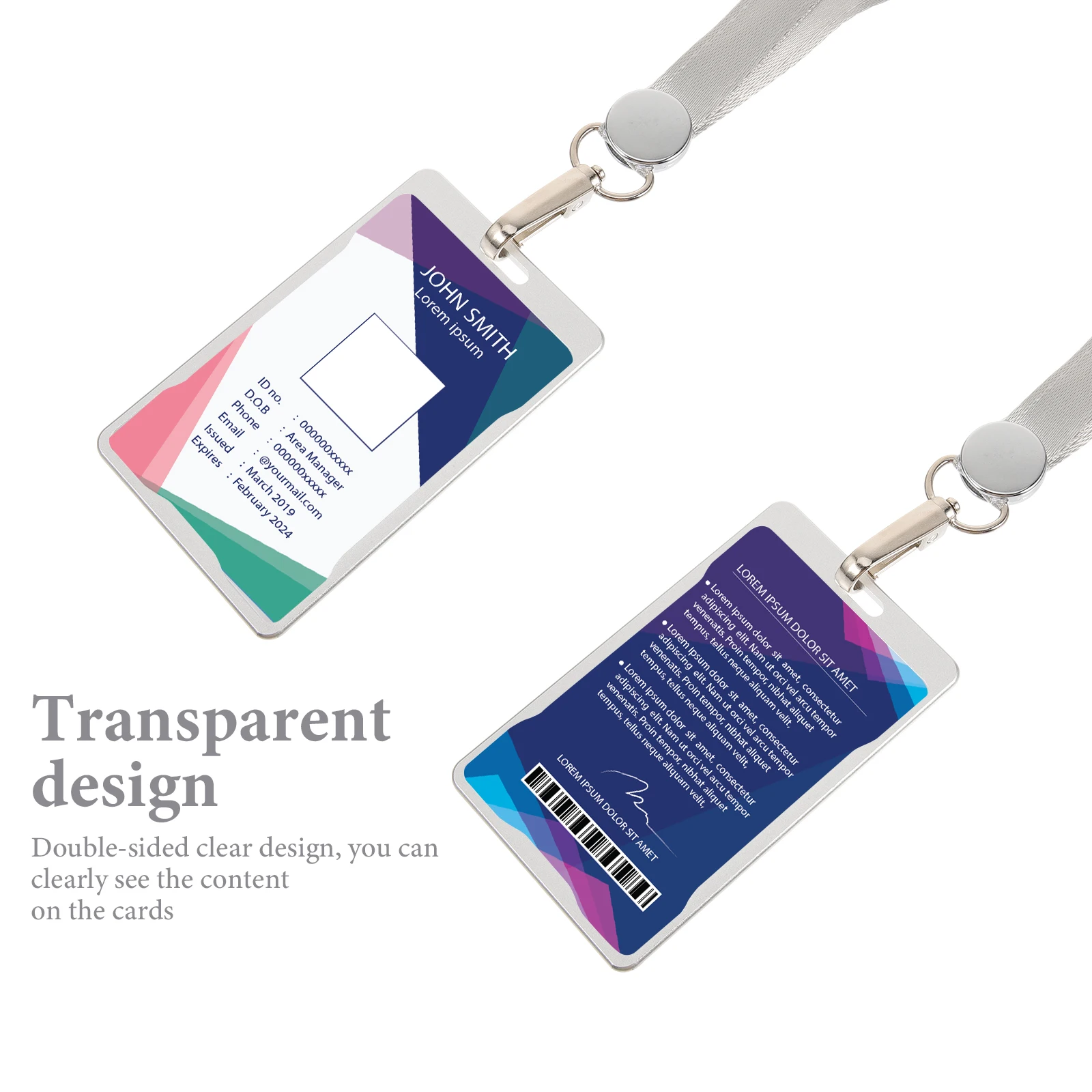 

Metal Badge Holder Clear Cards Covers ID Sleeves Transparent Working Card Protector Lightweight Storage Display Game