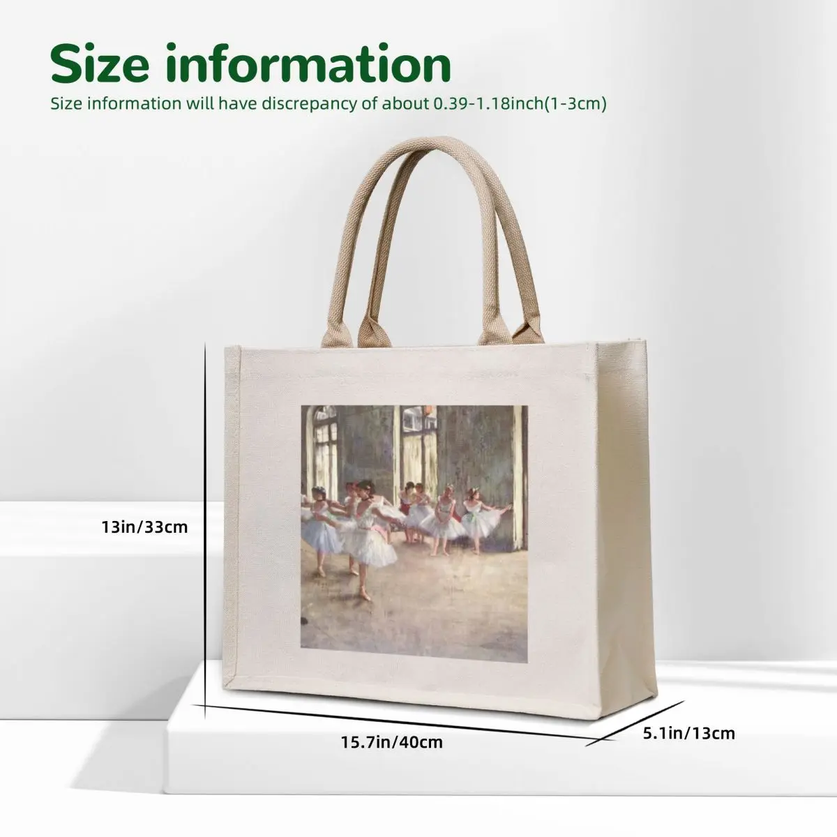 Edgar Degas French Impressionism Oil Painting Ballerinas Rehearsing Dancing Tote Bag the tote bag hand bag Beach