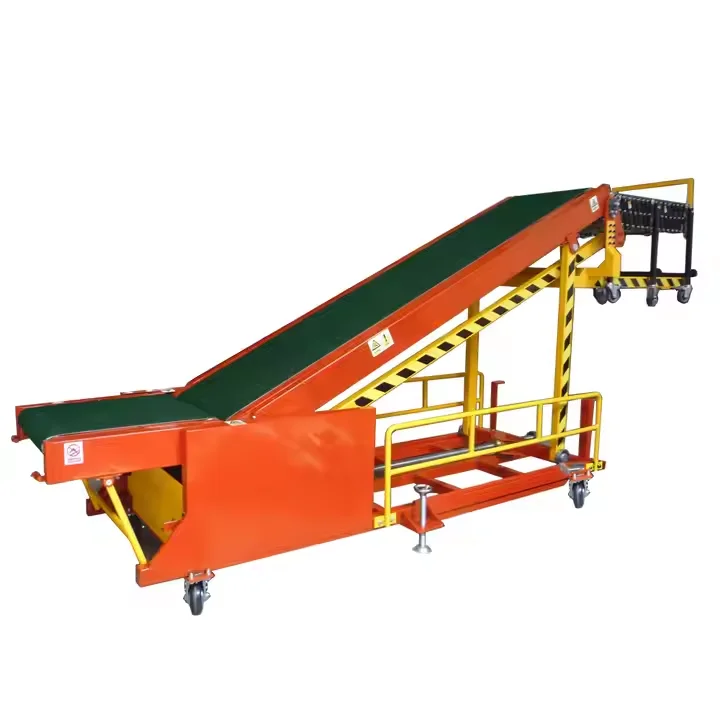 Movable Heavy-Duty Powered Container Truck Belt Unloading Conveyor for Carton Boxes