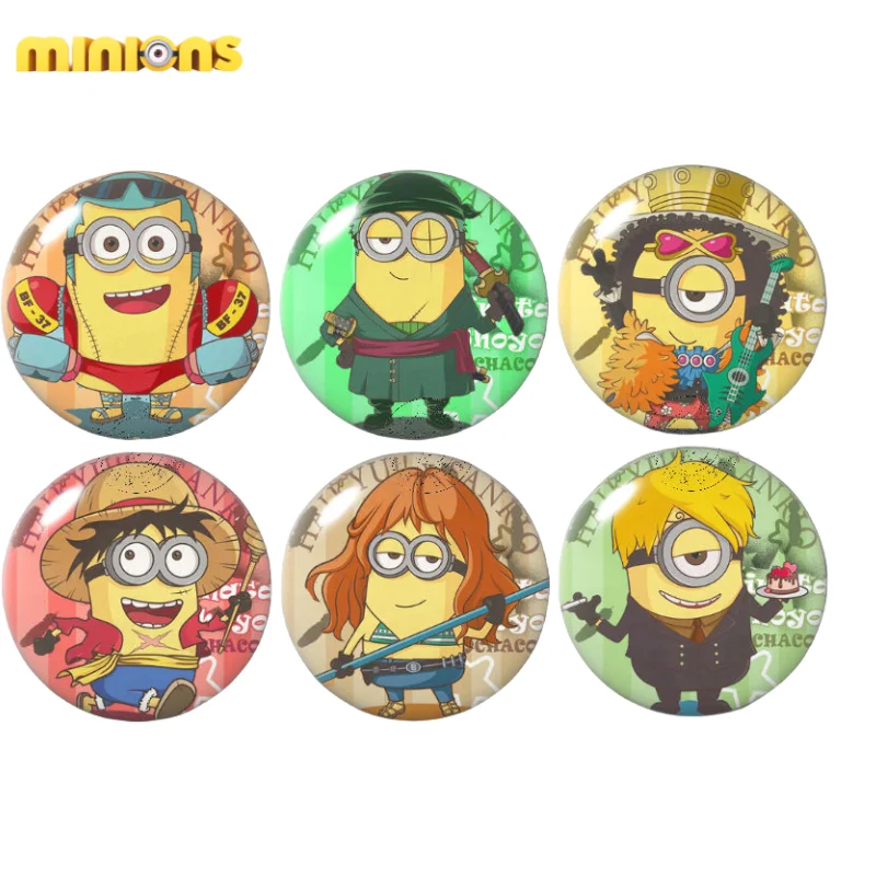 Minions animazione periferica cartone animato carino astratto divertente distintivo trasformazione creativa spilla studente zaino accessori regalo