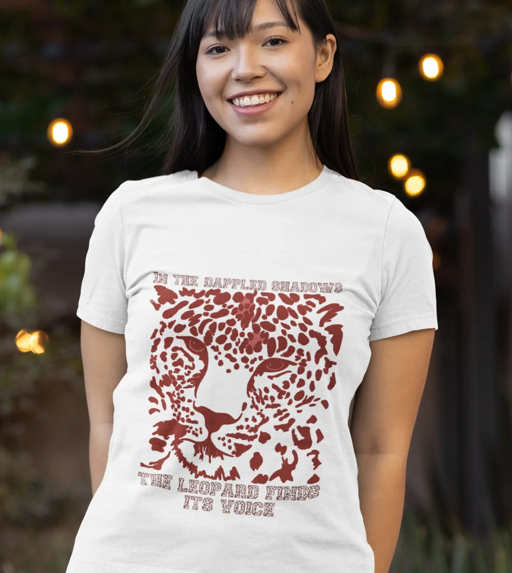 Leopard T Shirt Heavy Cotton find your voice spotted tee print wildlife art jungle graphic