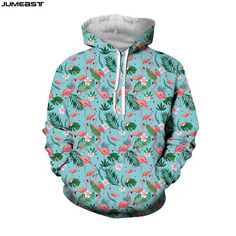 

Jumeast Men's Hoodies Animal Flamingo Women's Sweatshirt 3D Oversized Coat Streetwear Tracksuit Funny Spring Autumn Pullover