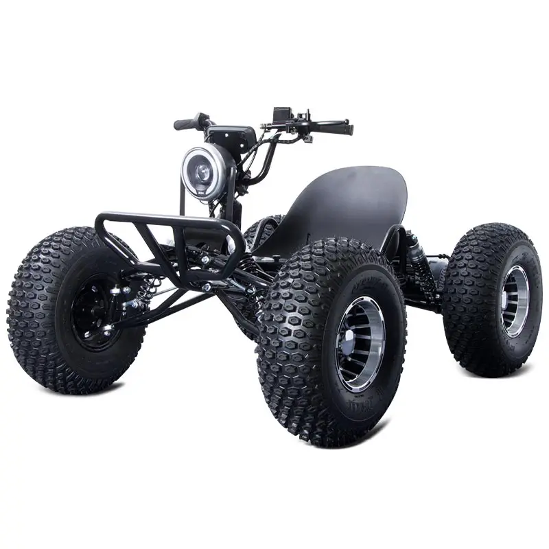 

Powerful 1200W Motor Shock Absorbers LED Light for Night Riding 8Inch Fat Tires High Carbon Steel Frame Electric Go Kart