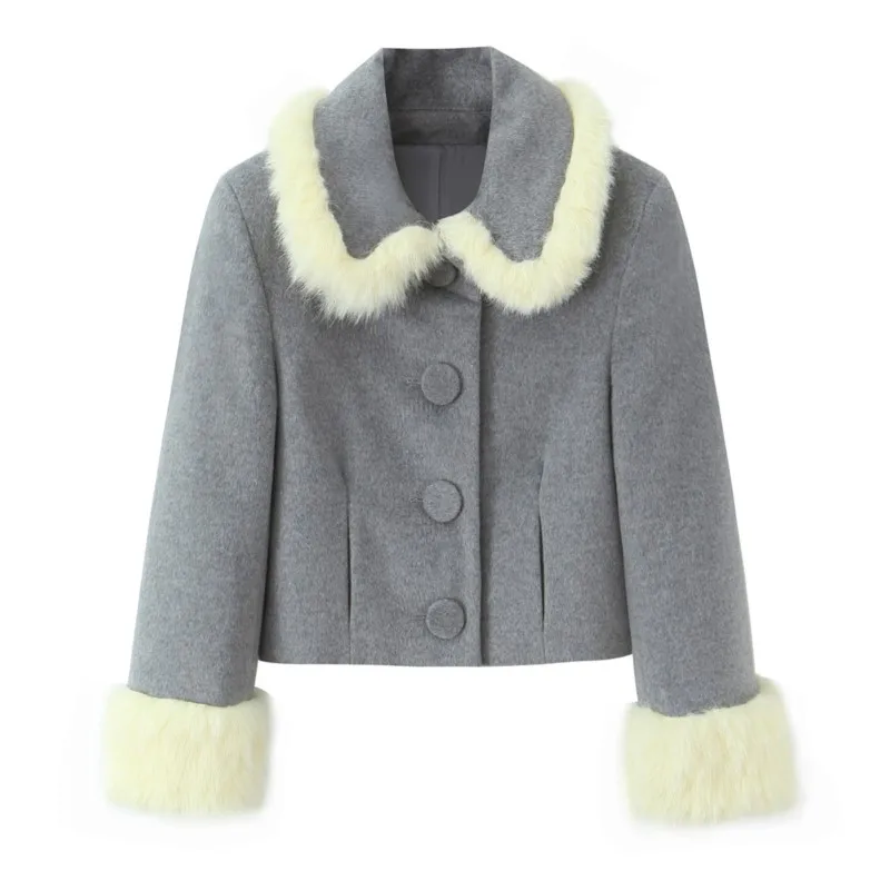 

2025 женский зимний комплект из двух предметов из искусственного меха, куртка и шорты из искусственного меха, верхняя одежда с плюшевым мехом, теплая повседневная одежда в винтажном стиле, повседневная одежда