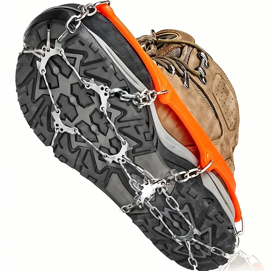 19 Stainless Steel Pointed Mountain Climbing Claws, Ice Claws, Anti Slip Shoe Claws, Snow Claws, Suitable for Both Women and Men