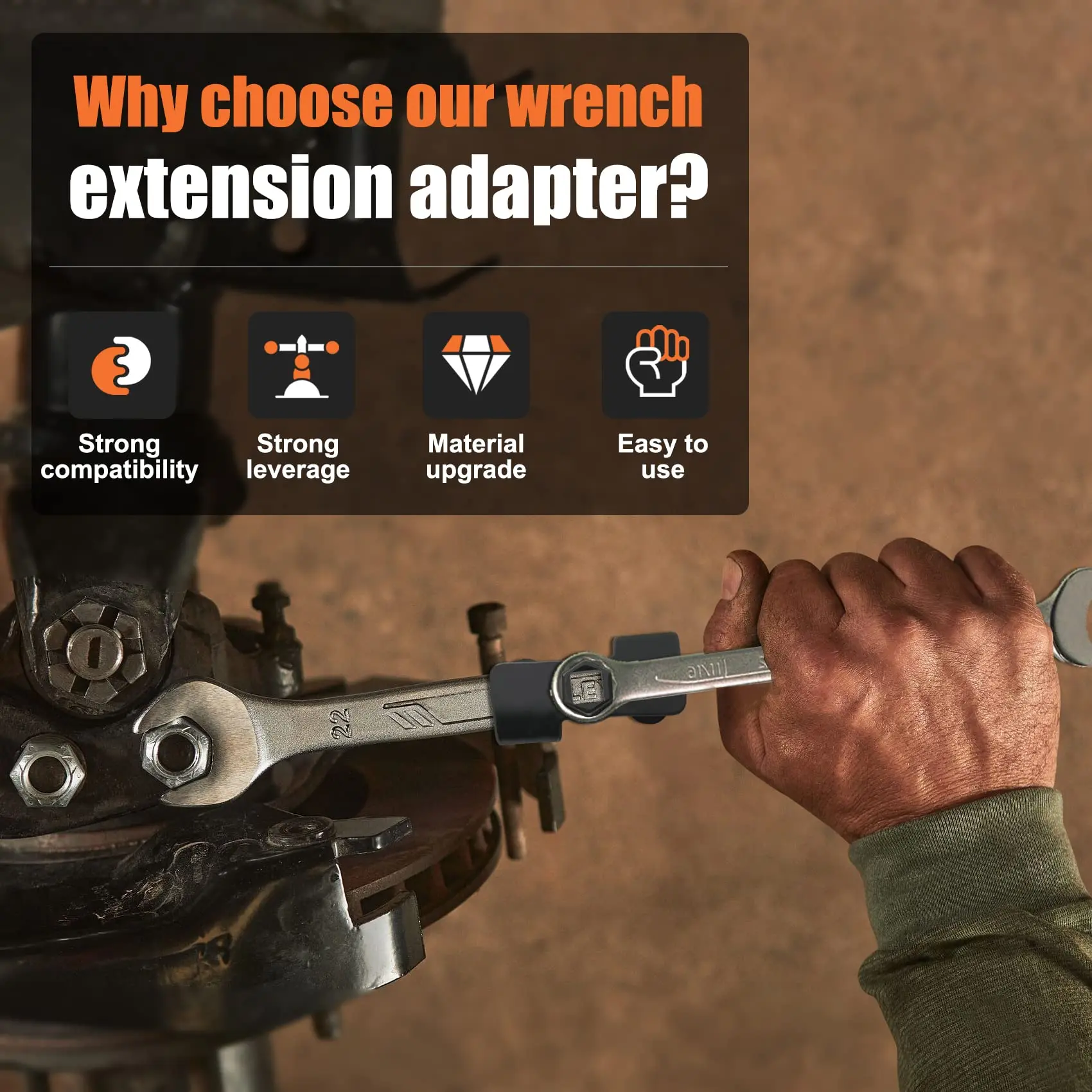 Universal Wrench Extender, Adaptador Tool for Cheater, Bar Estender Wrenches Tool para Alavancar sobre parafusos de porcas teimosas