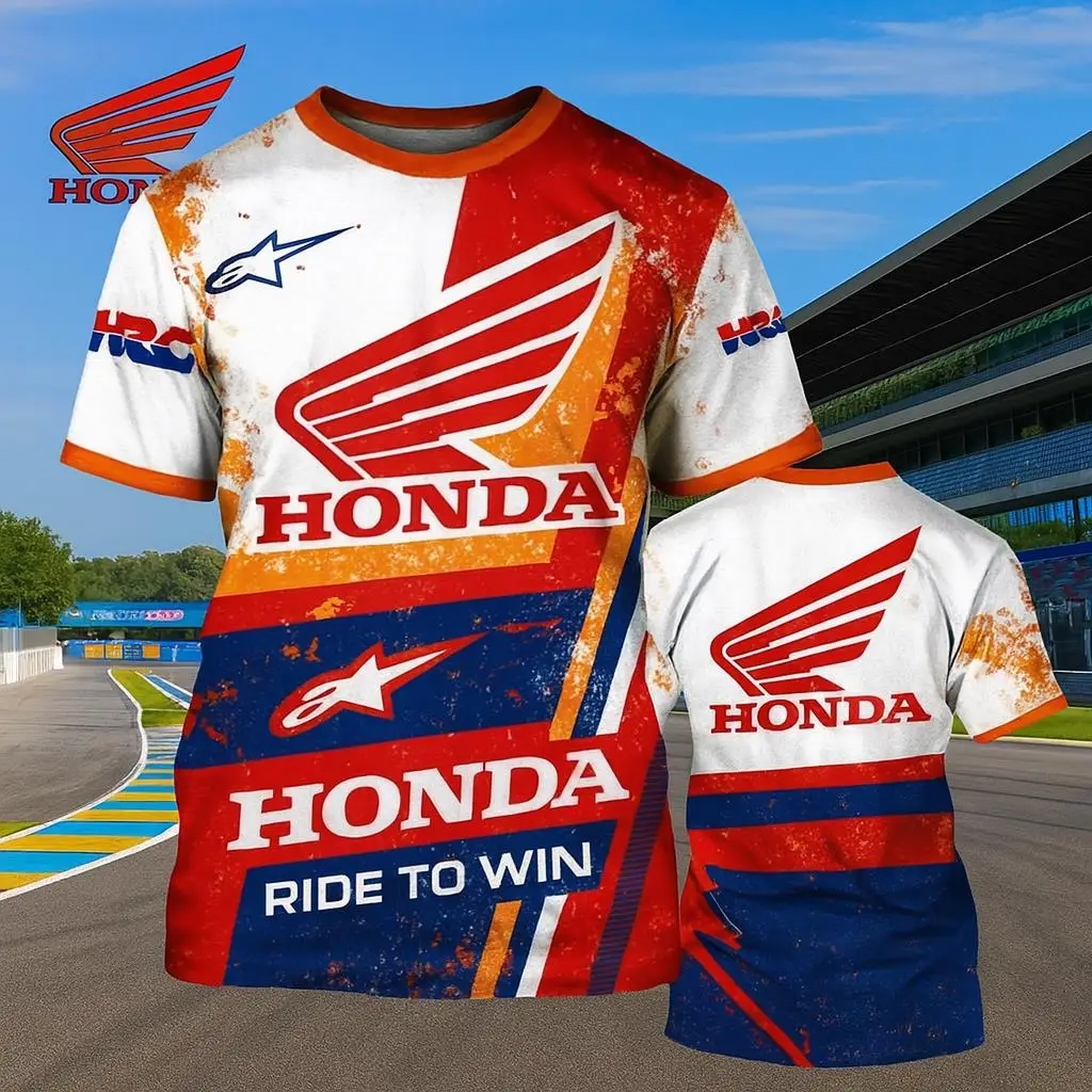 

Honda Hot Selling Racing Team T Shirt For Men Quick Dry Breathable Short Sleeve Competition Jersey For Outdoor Sports And Riding