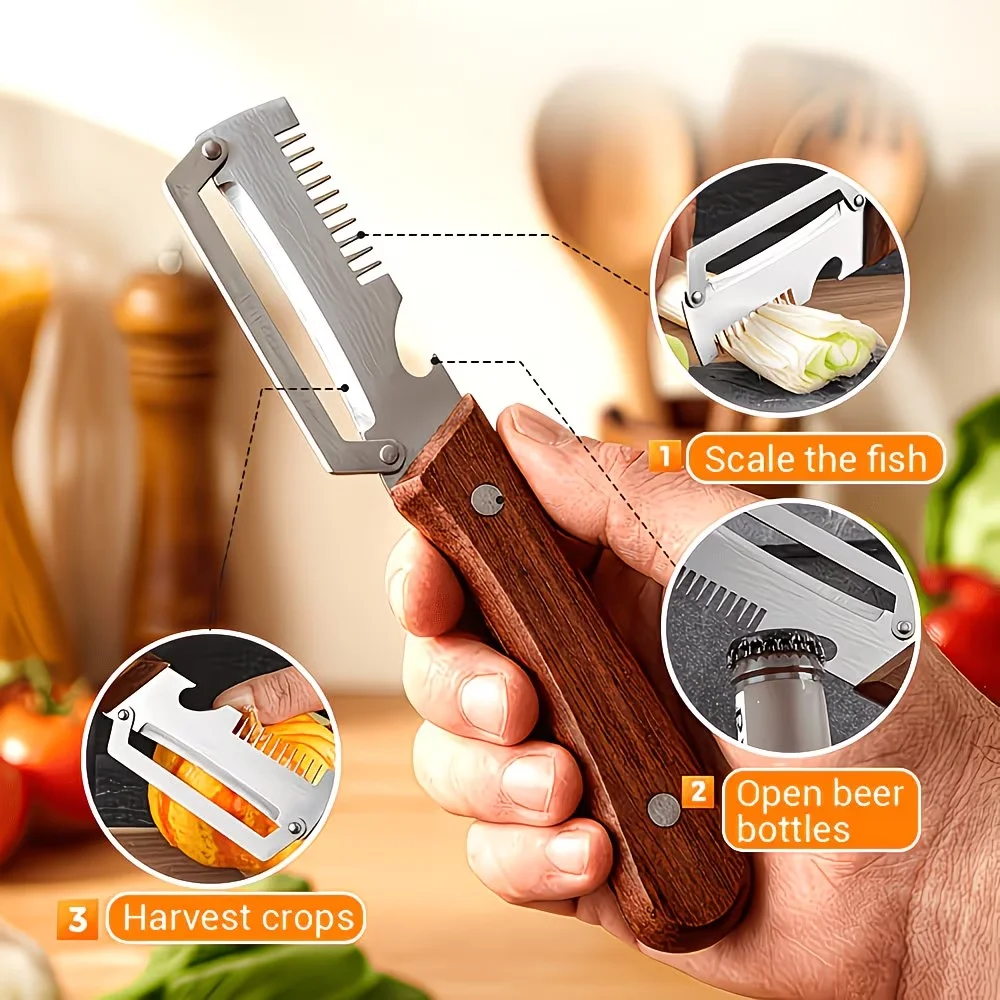 Stainless steel peeler with wo - Woodworking Diy Projects ulasan dan harga