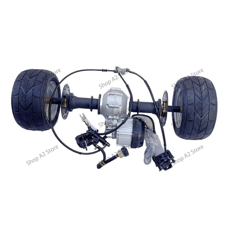 Electric go-kart accessories ATV differential disc brake shaft drive rear axle motor tooth bag half shaft 6 inch tires