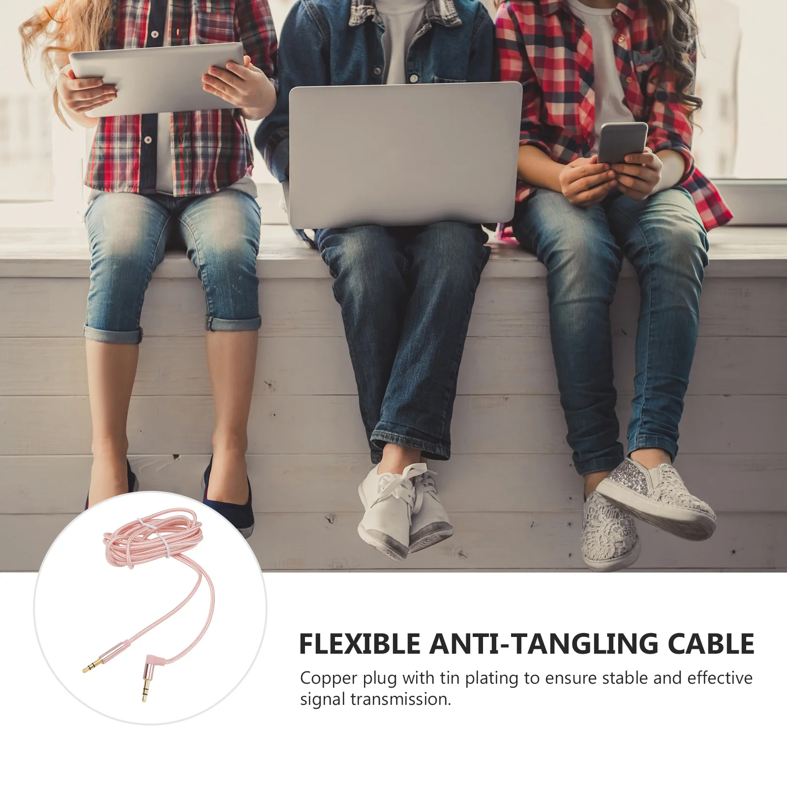 

1Pcs 3.5mm Audio Cable Copper Connector Tin Plating Aux Cord for Car Phone Speaker Lossless Sound Quality Aux Cable