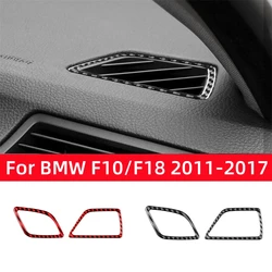 For BMW 5 Series F10 F18 2011-2017 Accessories Carbon Fiber Interior Car Air Outlet of Dashboard Decor Frame Trim Cover Stickers