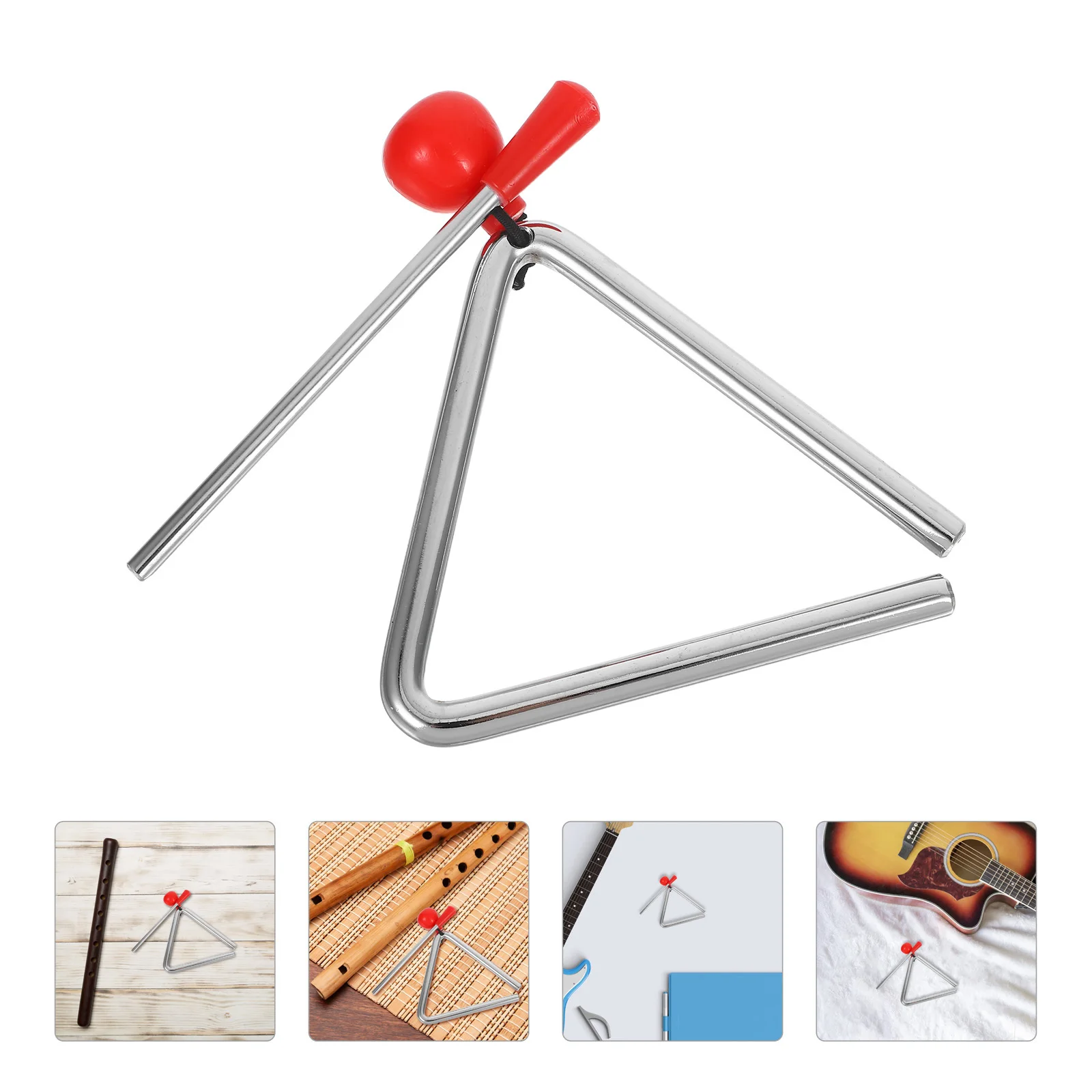 

Musical Triangle Instrument Set for Percussion Durable Portable Sound Producing Montessori Music Education Gift