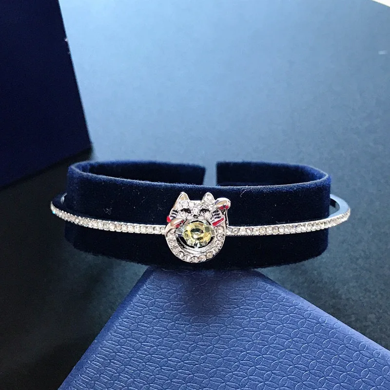 2026 New Product Beating Heart Fortune Cat Bracelet S925 Pure Silver European and American Boutique Bracelet for Women