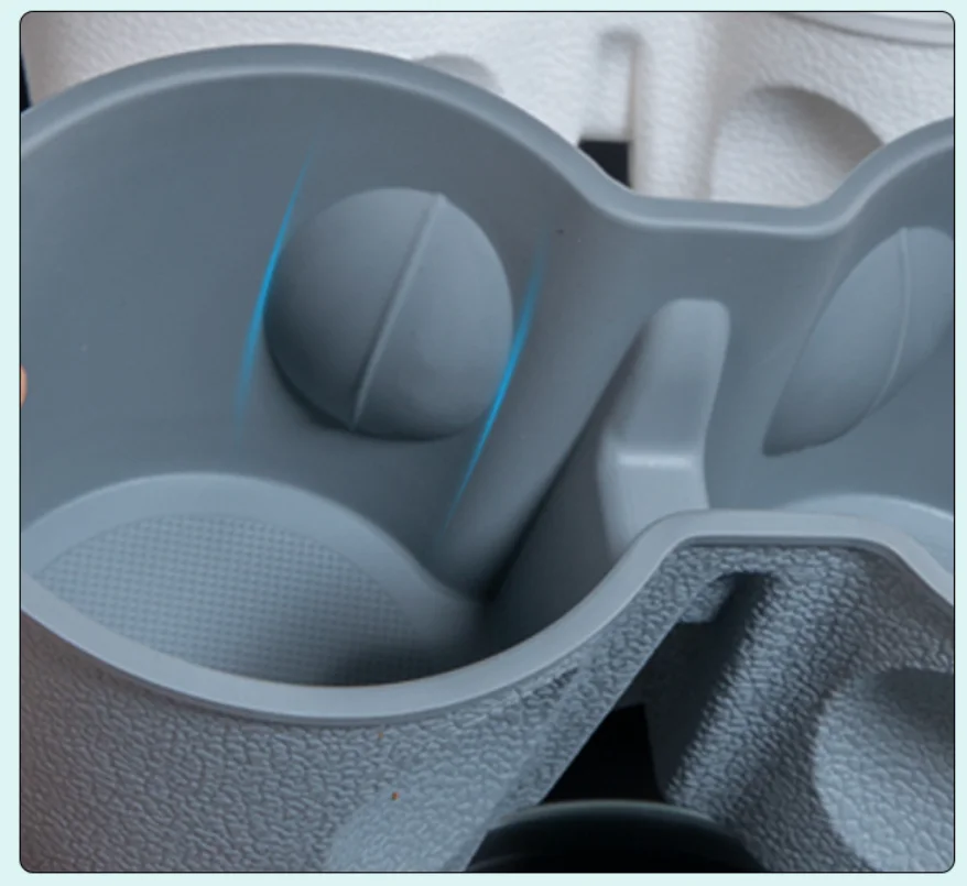 Vassoio inserto portabicchieri in TPE per rivestimento portabicchieri Organizer per Console centrale Tesla Model 3/Y