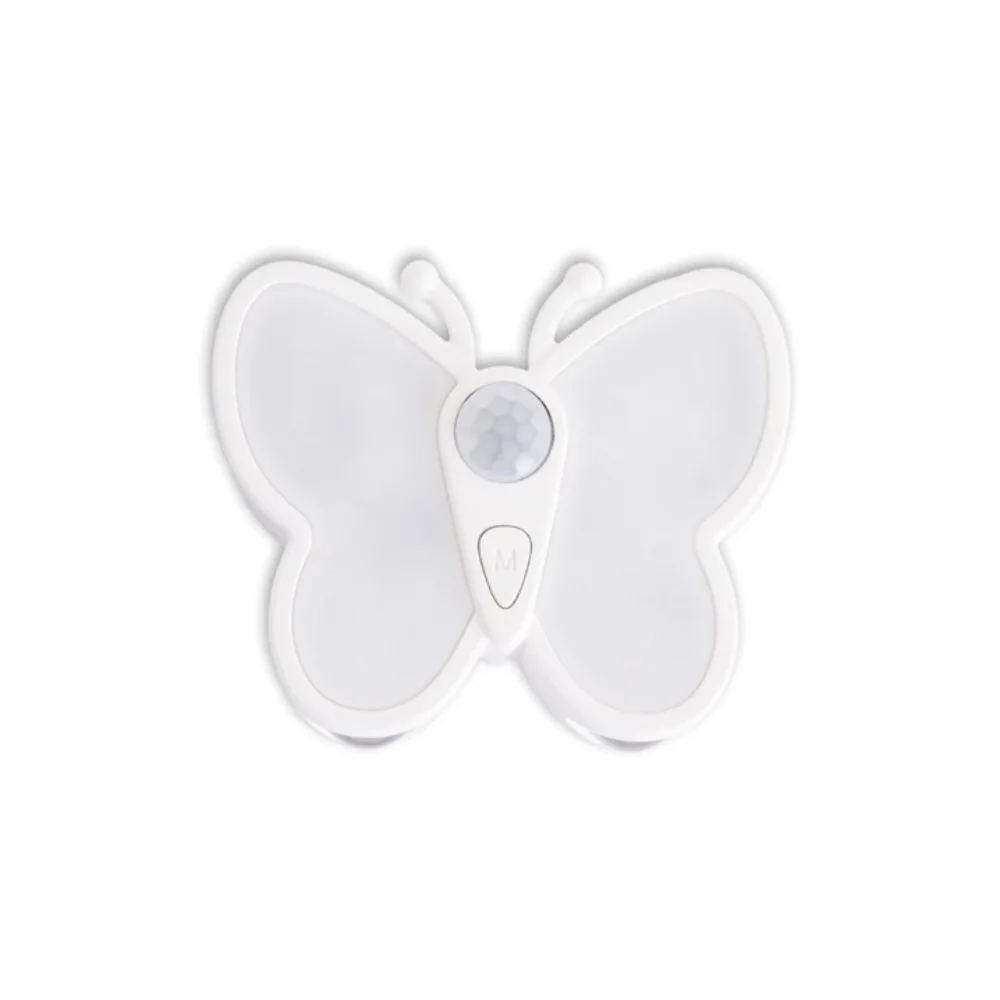 Dual Color Temperature Adjustment Butterfly Motion Sensor Night Light USB Charging Motion Sensor Rechargeable Night Lamp