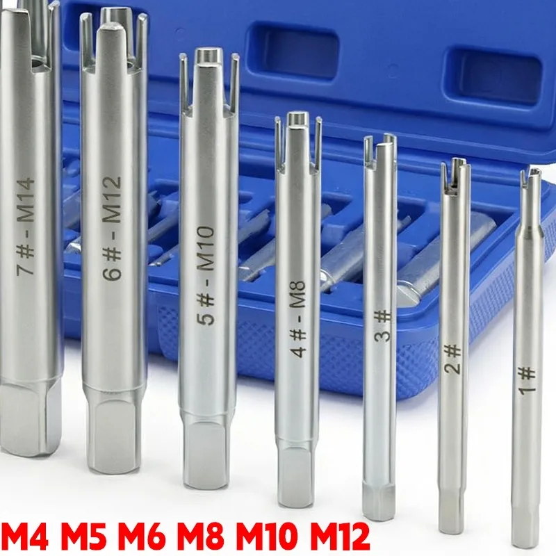 

Alloy Steel Broken Drill Bit Extractor Remover Stripped Screw Tap Extractor Set Screw Remover Tools Drill M4 M5 M6 M8 M10 M12