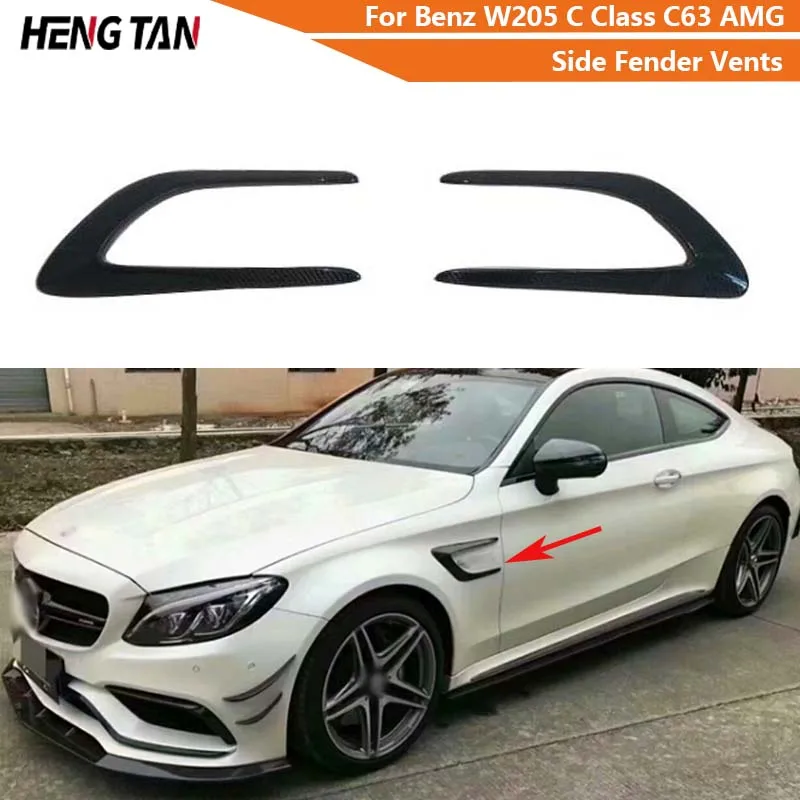 

Carbon Fiber For Benz W205 C Class C63 AMG 4Door 2Door 2015-2017 Front Side Fender Vents Scoops Upgrade Body kit