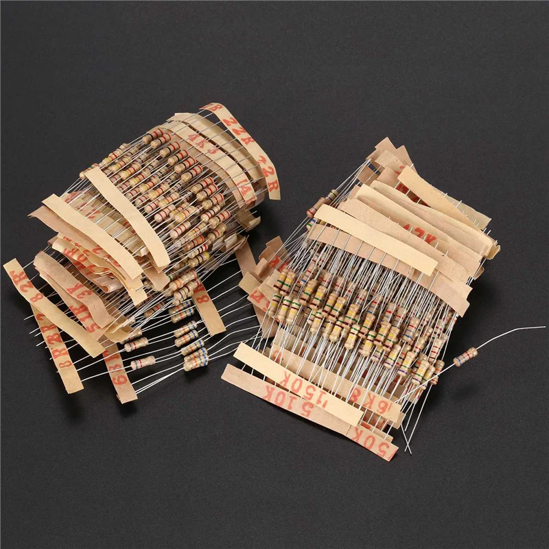 3000Pcs 50 Values 1/2W 0.5W 5% Carbon Film Resistors Assorted Kit Set