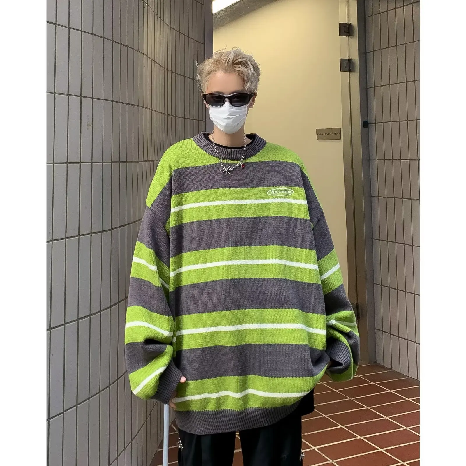 

American Retro Imitation Sable Sweater Men's Fall Winter Sense Advanced Lazy Wind High Street Tide Cardigan Jacket Long Sleeve