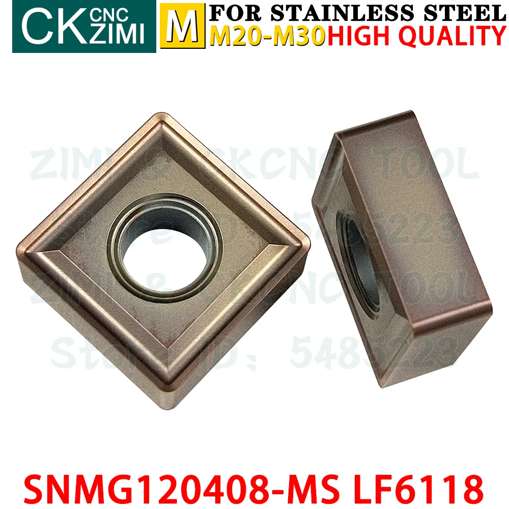 SNMG120408-MS LF6118 SNMG 120408 MS LF6118 Carbide Inserts External Turning Inserts Tools CNC Metal Lathe Turning Cutting Tools