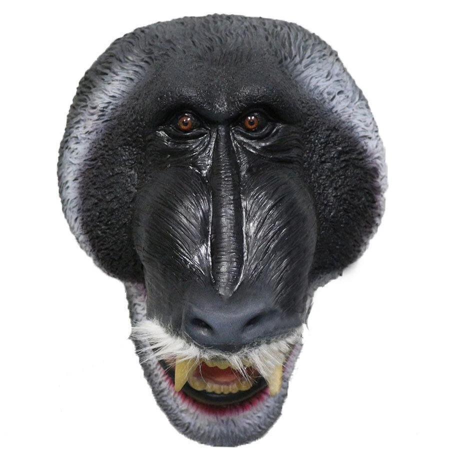 Animal Baboon Mask Animal Full Head Mask Halloween Costume Party Latex Carnival Fancy Dress