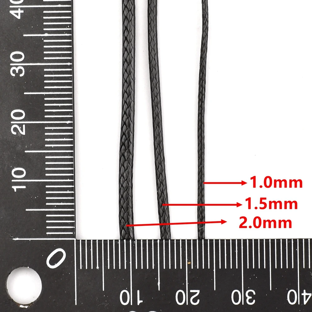 10M/Lot 1.5mm 2.0mm Many Colors PU Leather Line Waxed Cord Cotton Thread String Bracelet DIY Ropes For Jewelry Making Supplies