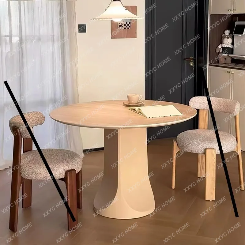 XX retro travertine rock slab dining table home modern minimalist design negotiation