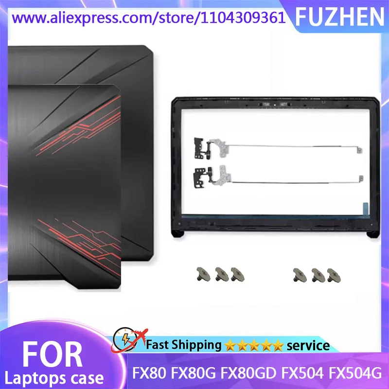 

New Case For FX80 FX80G FX80GD FX504 FX504G Laptop Shell LCD Top Cover/Back Cover/Front Bezel/Hinges Red/Black