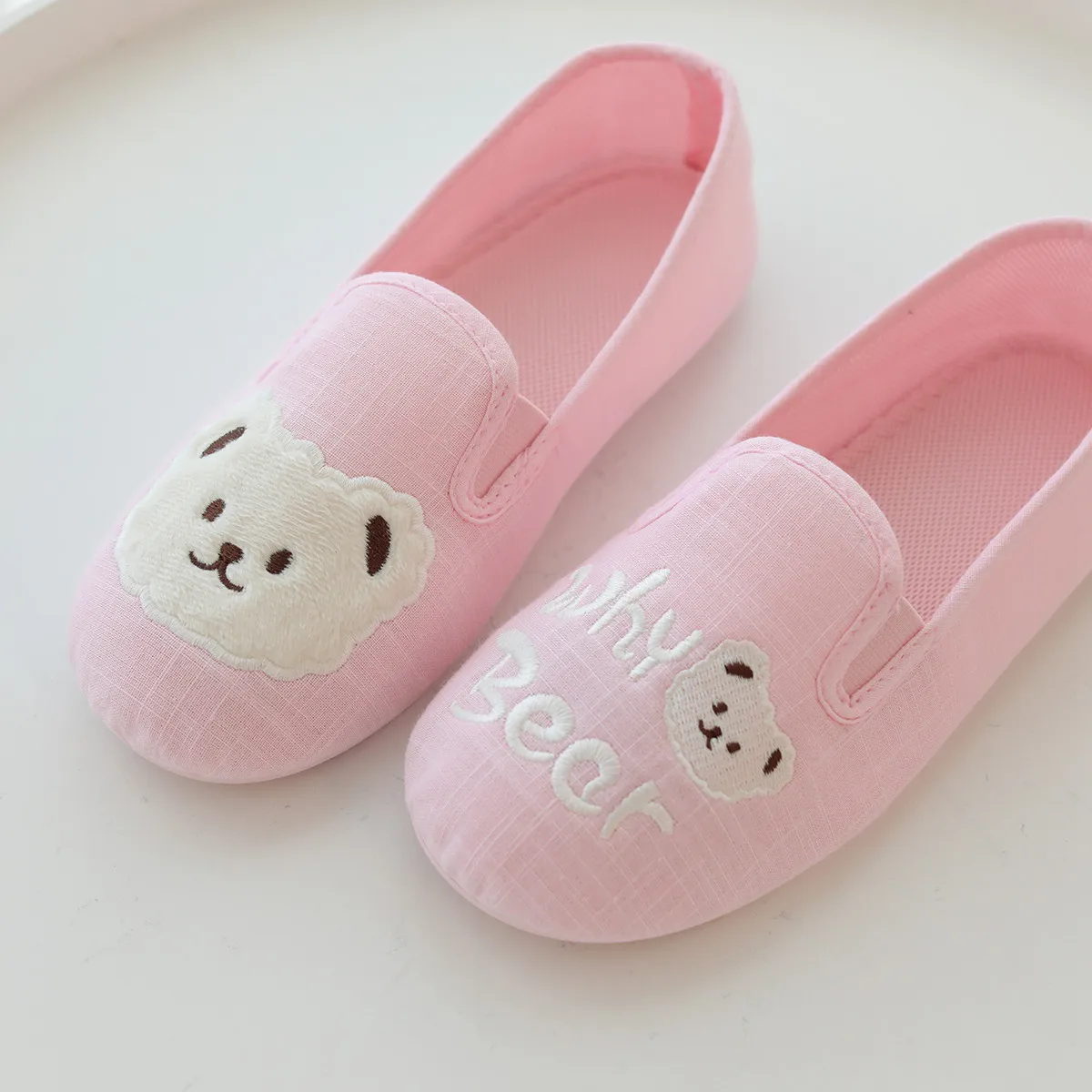 New Arrive Soft Cotton Cute Bear House Indoor Flats Slipper Spring Summer Autumn Slippers For Women Animal Shoes Girl