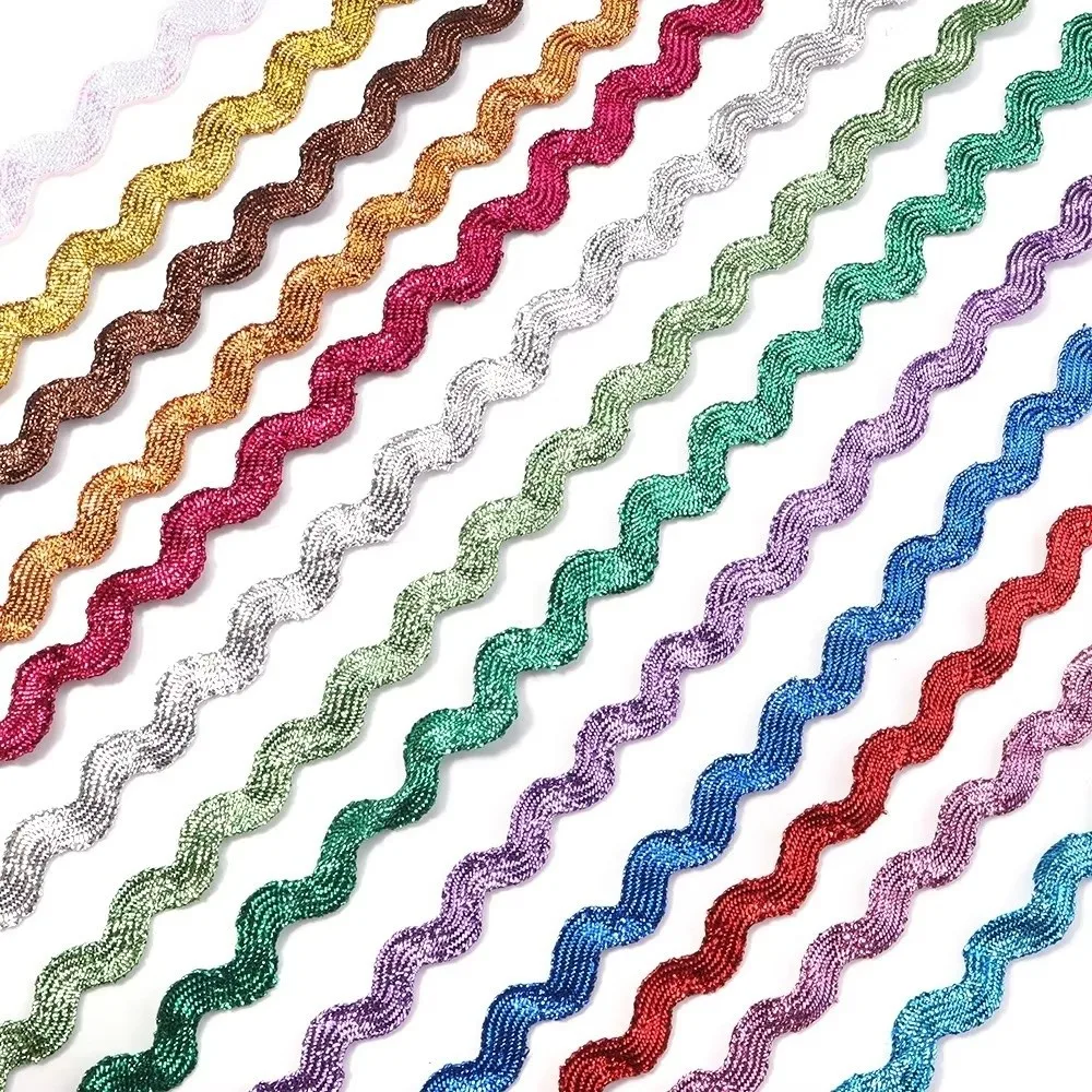 15 Yards Polyester Ribbon Multicolor DIY Grosgrain Lace Trim Ribbon 5mm Zig Zag Ribbons For Wedding Party Christmas Decor - view 5