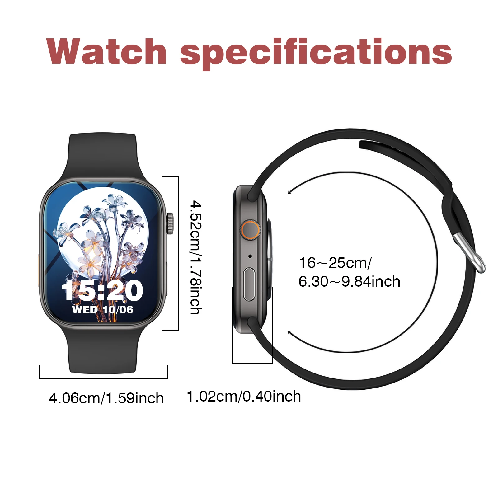Smartwatch, anpassbares Zifferblatt, mehrere Sportmodi, Anrufe beantworten/machen, Nachrichtenerinnerungen, geeignet für Männer und Frauen