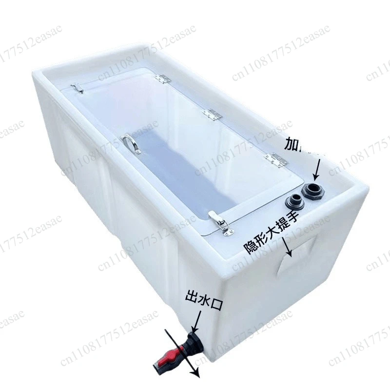 Large Capacity Live Fish Transport Box, Outdoor Fishing Gear With Secure Lid & Horizontal Handle For Car Trunk Storage