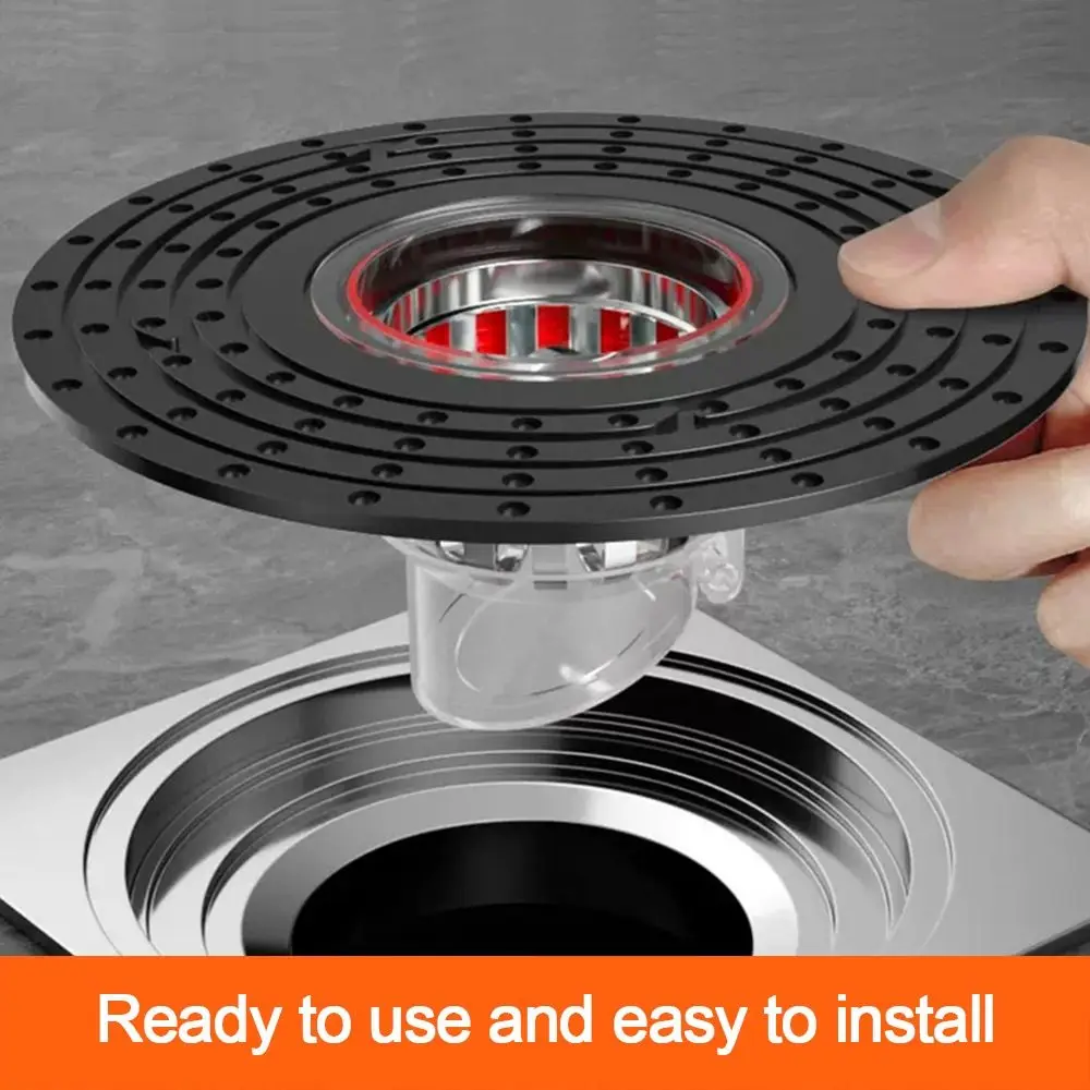 With Grid Grate Cover Shower Floor Drain Core Insect Proof Dectable Sink Strainer Backflow Preventer Anti Blocking