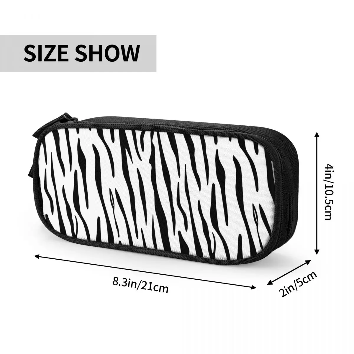 زيبرا الجلد الأبيض ليوبارد قلم رصاص الحالات موضة القلم حقيبة للطلاب تخزين كبير اللوازم المدرسية هدايا صندوق رصاص