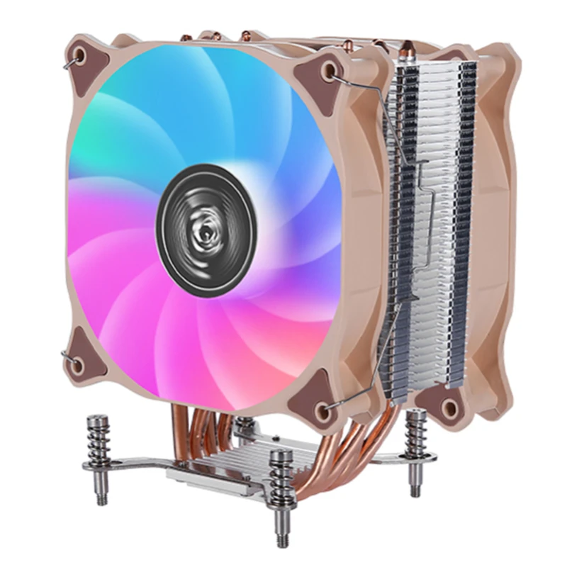 CChancelier-Ventilateur de refroidissement à rayonnement universel, processeur de tour de caloducs, 120mm, 3 broches, 4 broches, Intel X79, X99, X299, 2099, 2011, carte mère