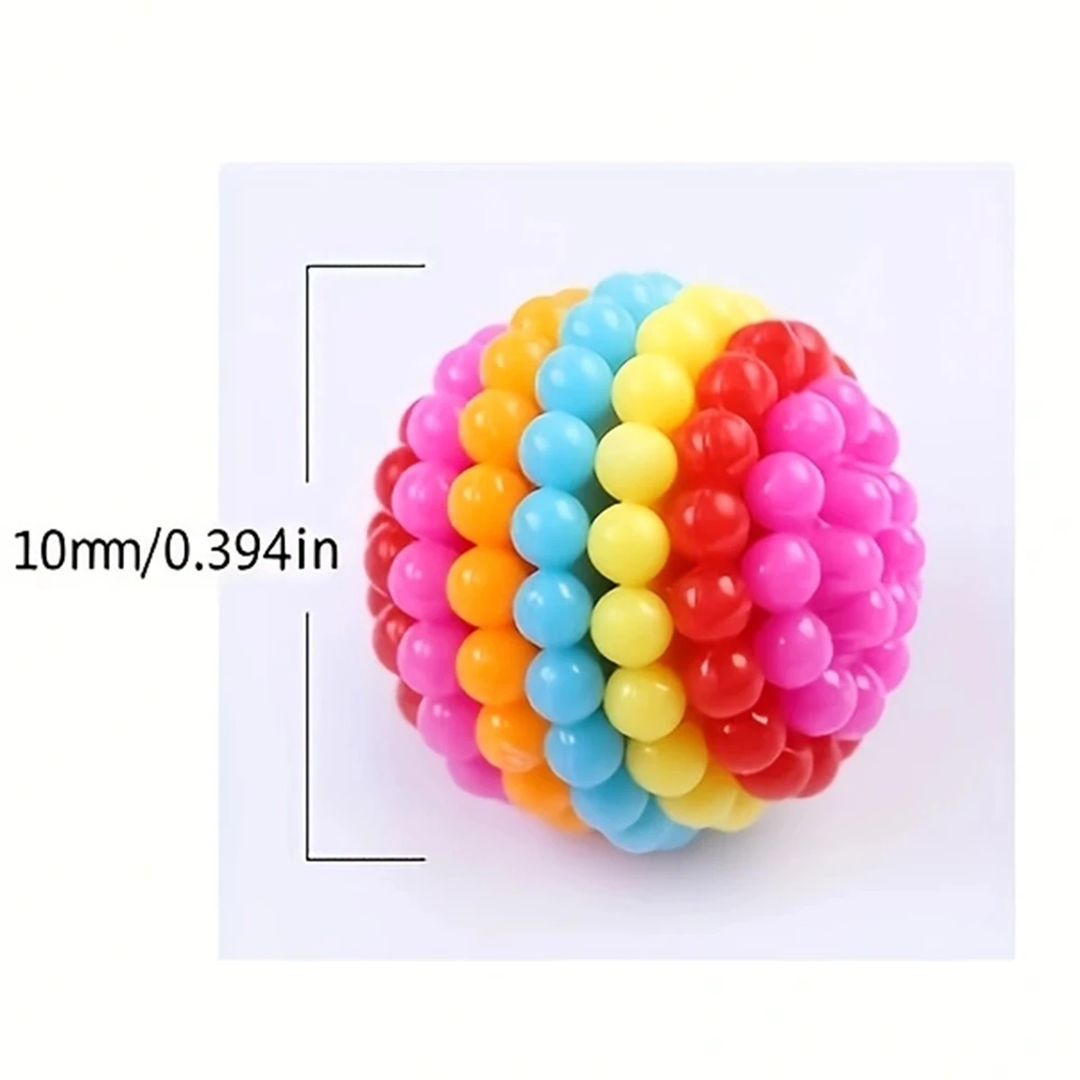 65pcs 10mm Mixed Colorful Acrylic Bayberry Beads For DIY Making