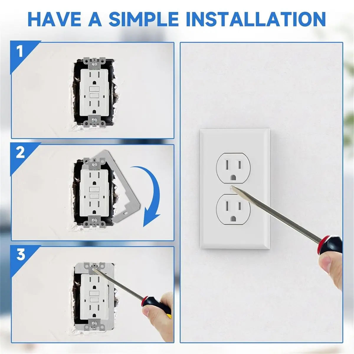 A50U 30Pcs Wall Plate Spacer Spacers for Electrical Outlet Metal Flush Fit Device Leveling Plates for Outlet Repair