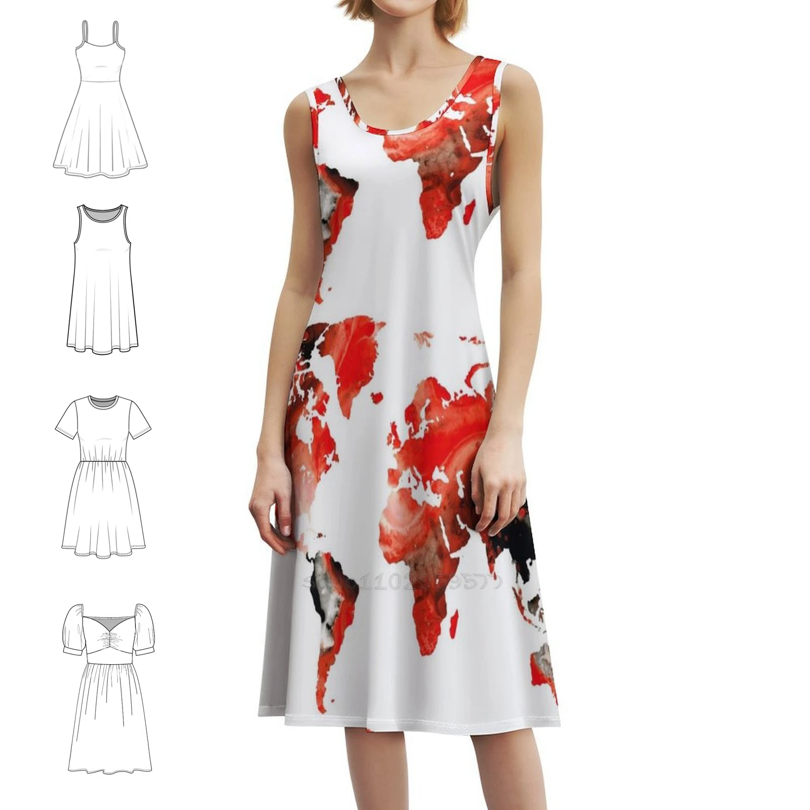 

Карта мира 10-красочное абстрактное искусство сексуальное платье для отпуска для женщин пляжная вечеринка день рождения мини-платье карты мира Земля