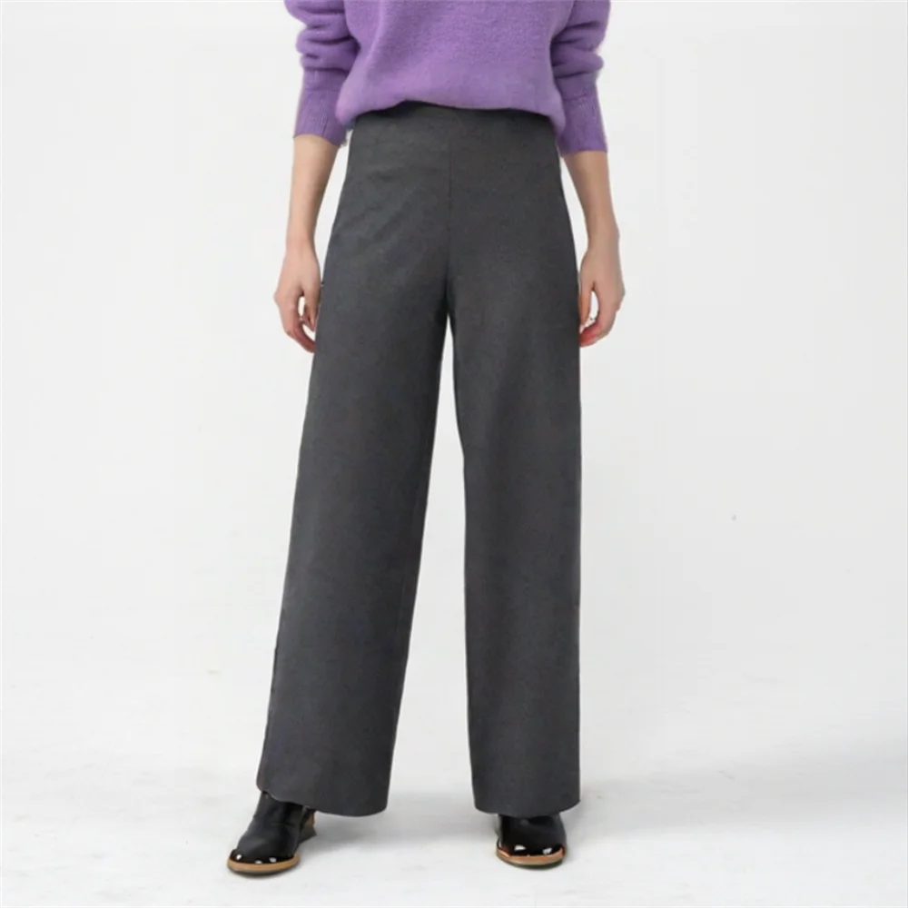 

Taop&Za New Style Women's Dark Gray Wide Leg Trousers Perfect for Creating a Fashionable and Comfortable Look