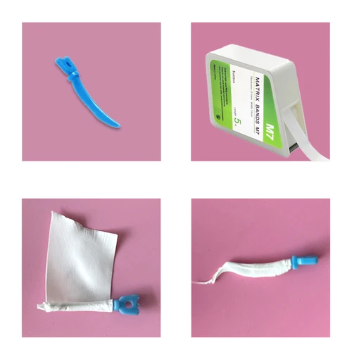Imagen 2 del producto 5 m/rollo de bandas de matriz de teflón Dental, tiras de matriz antiadherente anticorrosivas, matrices de 120 Uds., cuñas de plástico de cuña Dental con agujero