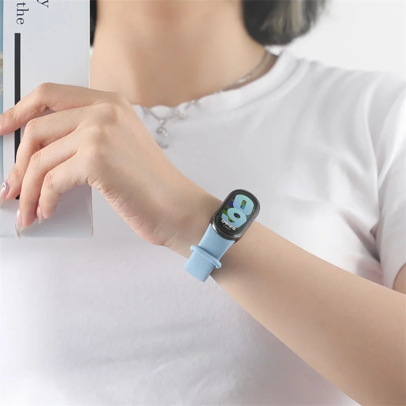 Weiches Silikonarmband für Xiaomi Mi Band 10 Sport-Smartarmband Ersatzband für Mi Band 8 9 NFC Neues Armband-Zubehör – Detail 5