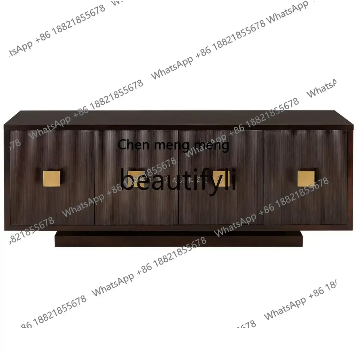 

American neoclassical fashion, living room solid wood furniture custom TV cabinet locker