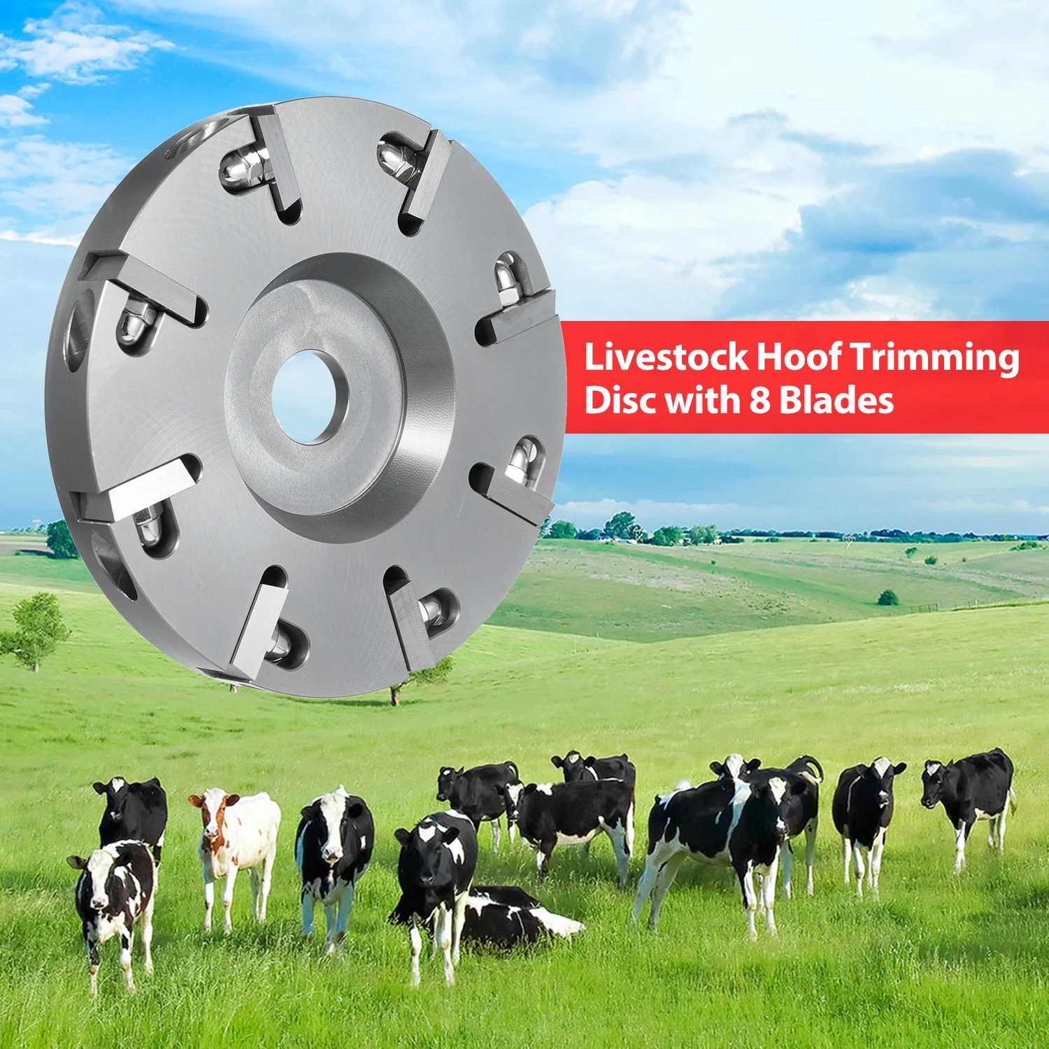 

Livestock Hoof Trimming Disc Nipper Cutter Tool with 8 Blades Cow Sheep Cattle Horses Trimming Tools Trimmer Angle Grinder Disc