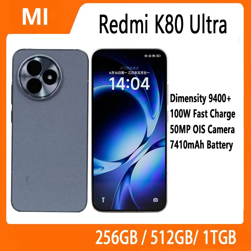هاتف ذكي Xiaomi Redmi K80 Ultra 5G الأبعاد 9400+ 6.83 بوصة 1.5K عرض 50MP كاميرا OIS 100W 7410mAh إصدار الهاتف الذكي CN