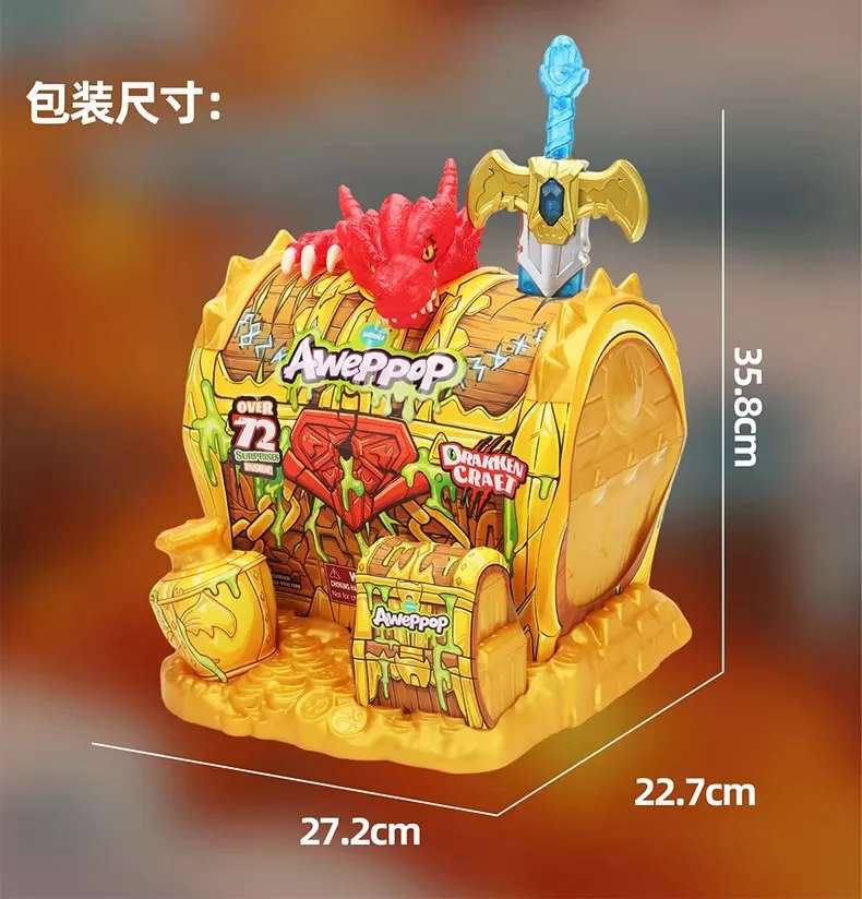 

Aweppop Treasure Chest Adventure Playset Over 72 Surprises Dragon Warrior Action Toy Set for Boys Kids
