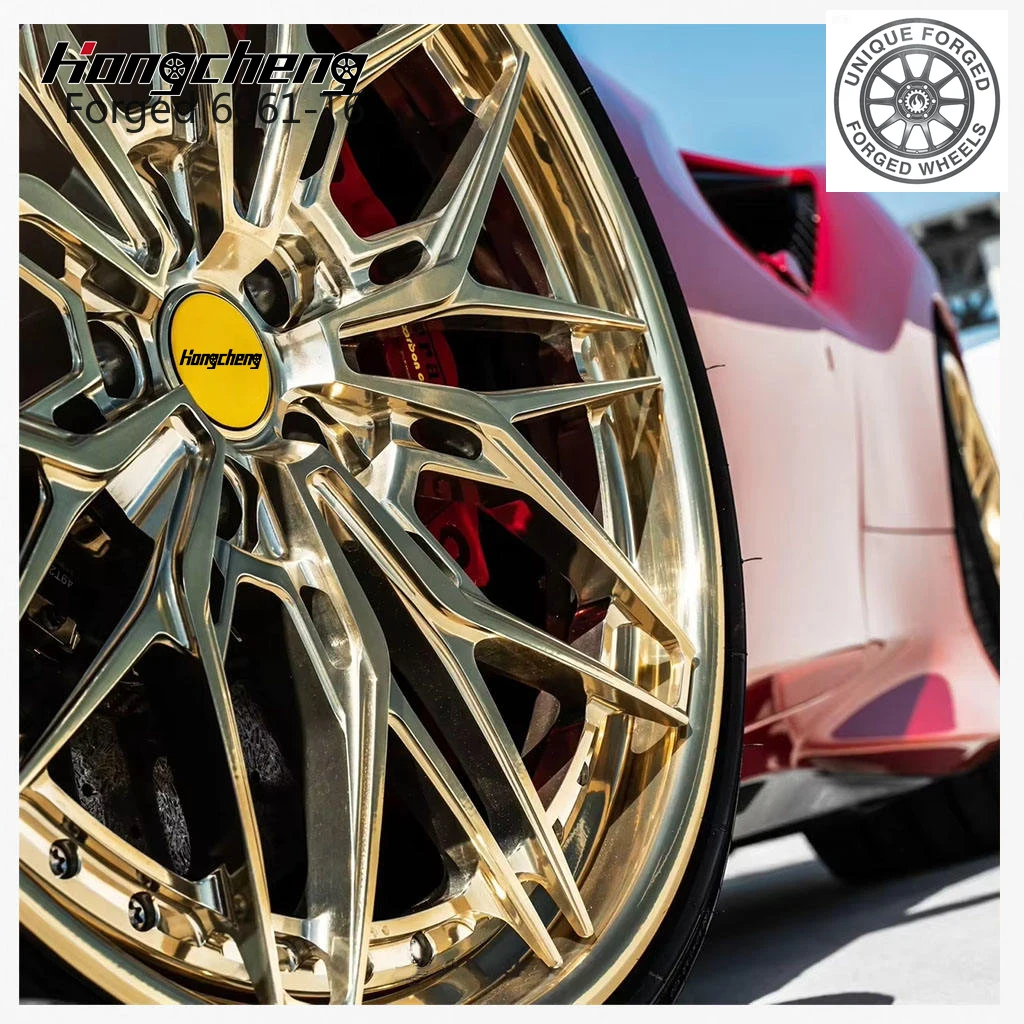 

New model of 262 Piece Forged Wheels Gold Finish Chrome Rim 5x114.3 5x120 5x130 5x112 18 19 20 21 22 23 24 Inch Multi Spoke Car