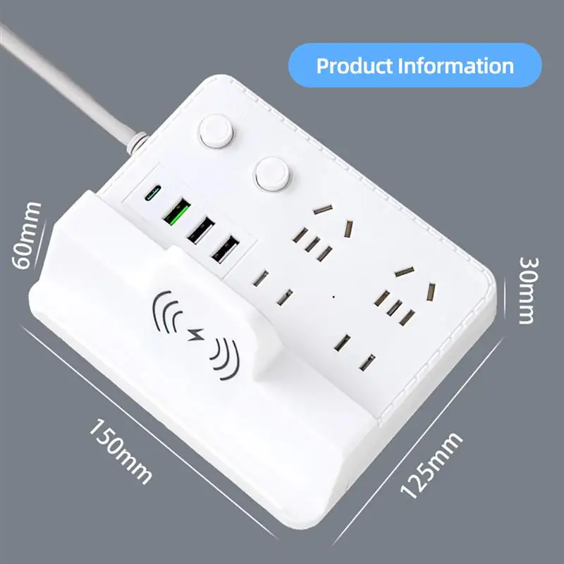 Wireless Charger Plug Charging Socket Power Socket US Plug