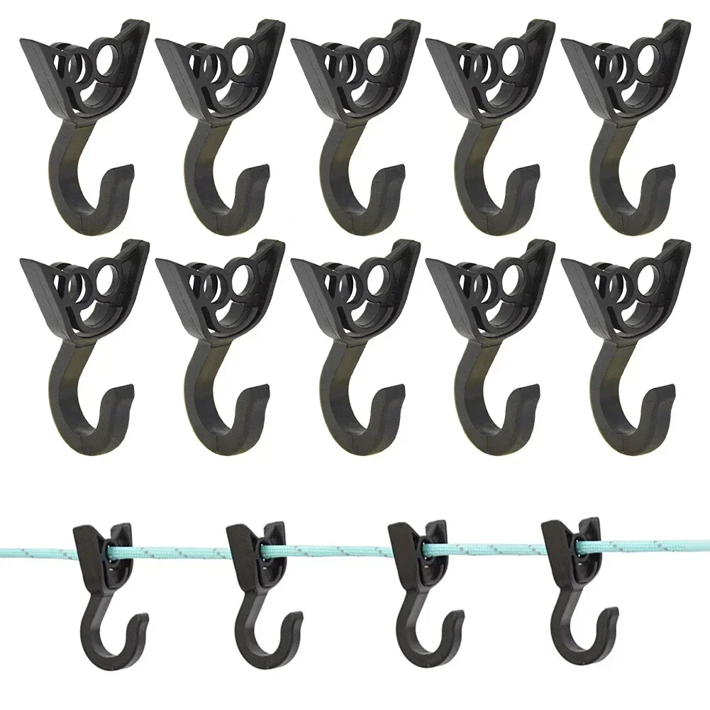 

10pcs Open End Cord Hooks Snap Boat Kayak Motorcycle Rope Buckle Camping Tent Hook For Bungee Shock Elastic Bungee Cord Straps