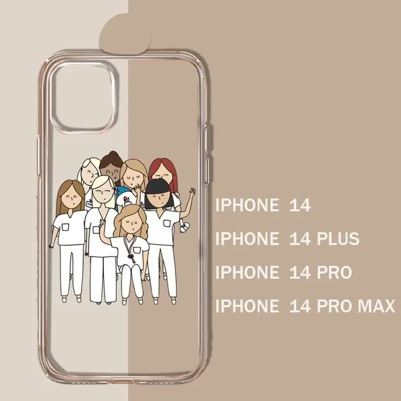 Doctor Nurse Medicine Medical Phone Case Transparent soft For iphone 11 13 12 14 15 pro max mini plus