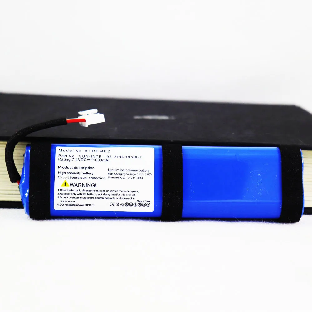 2P 5P 10P High Qulity 1100mAh Battery For JBL Xtreme2 SUN-INTE-103 2INR19/66-2 ID1019 For JBL Xtreme2 Bluetooth Speaker Battery